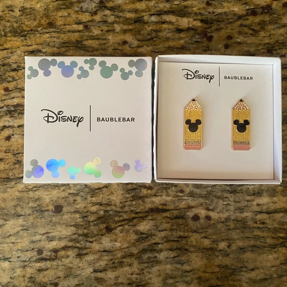 NEW Disney BaubleBar Mickey Mouse pencil earrings